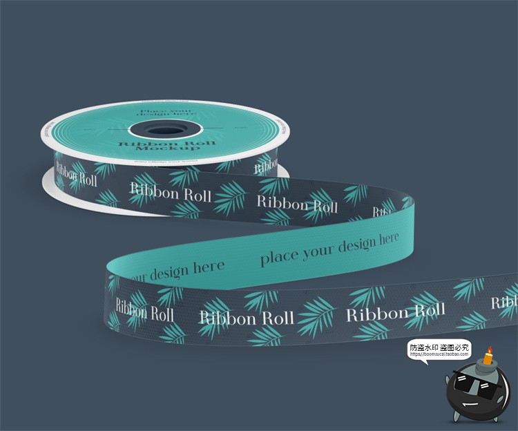图片[8]-礼品包装打包带丝带卷绑带彩带品牌logo印花贴图样机PSD模板素材-设计猿