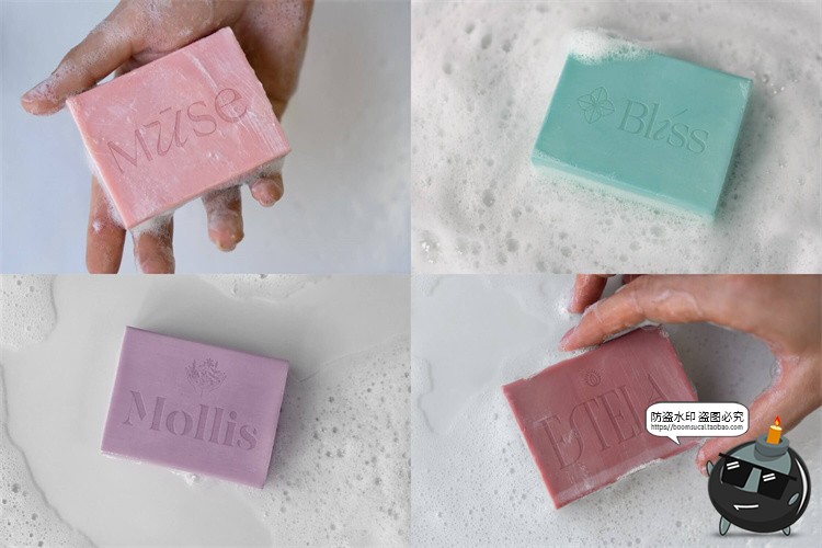 图片[5]-长方形香皂肥皂手工皂logo印花图案雕刻效果图展示PSD样机PS素材-设计猿