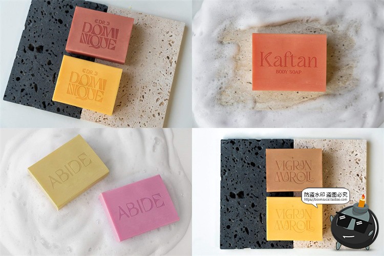 图片[6]-长方形香皂肥皂手工皂logo印花图案雕刻效果图展示PSD样机PS素材-设计猿
