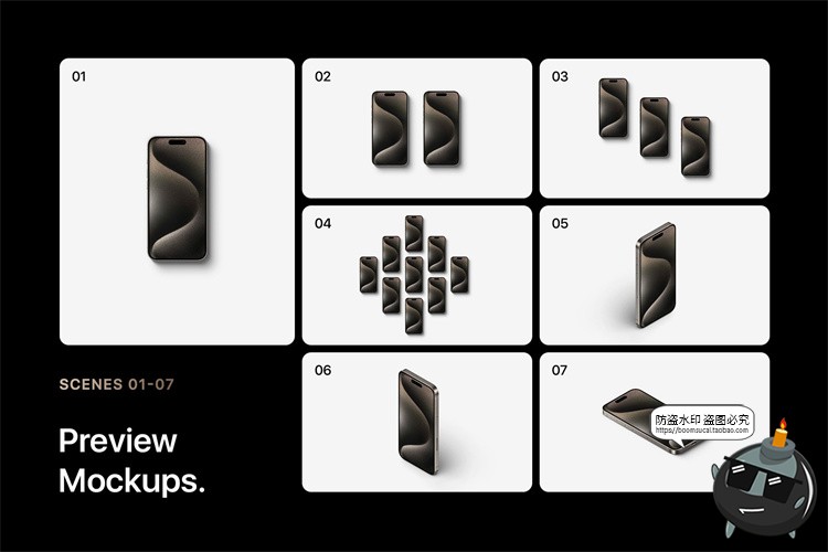 图片[2]-手机模型样机广告APPUI界面作品展示贴图样机效果图PSD模板PS素材-设计猿