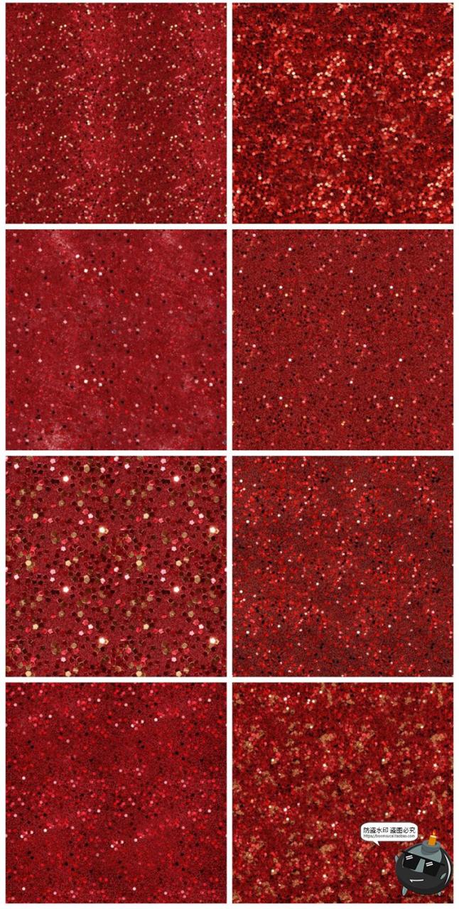 圣诞节氛围红绿色闪粉亮片节日无缝拼接装饰背景底纹JPG图片素材-设计猿