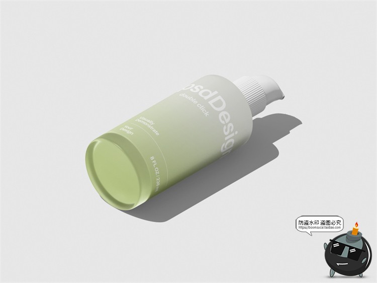 图片[4]-时尚化妆护肤品乳状凝胶包装磨砂玻璃瓶展示贴图PSD样机模板素材-设计猿