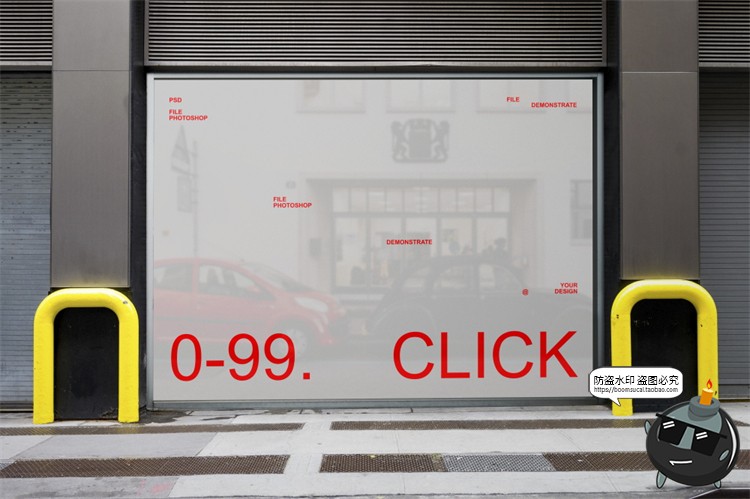 图片[9]-城市街头商场广告牌楼盘施工围挡海报展示效果图PSD模板样机素材-设计猿