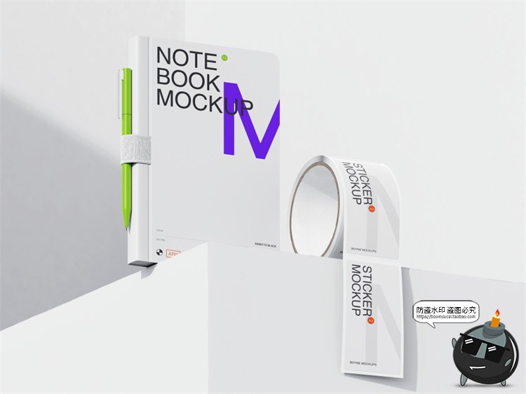 图片[2]-文创品牌形象VI应用文具包装作品贴图效果图展示PSD模板样机素材-设计猿