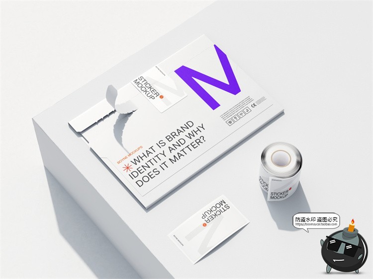 图片[10]-文创品牌形象VI应用文具包装作品贴图效果图展示PSD模板样机素材-设计猿