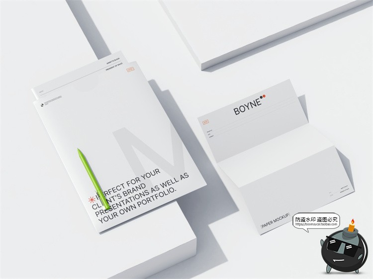 图片[14]-文创品牌形象VI应用文具包装作品贴图效果图展示PSD模板样机素材-设计猿