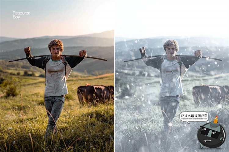 图片[4]-冬季飘雪降雪透明模糊雪花下雪氛围感后期合成PS笔刷abr格式素材-设计猿