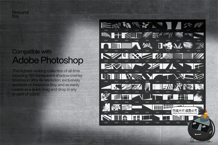 图片[2]-真实自然文艺光影窗格阳光阴投影暗角影子后期合成特效PS笔刷素材-设计猿