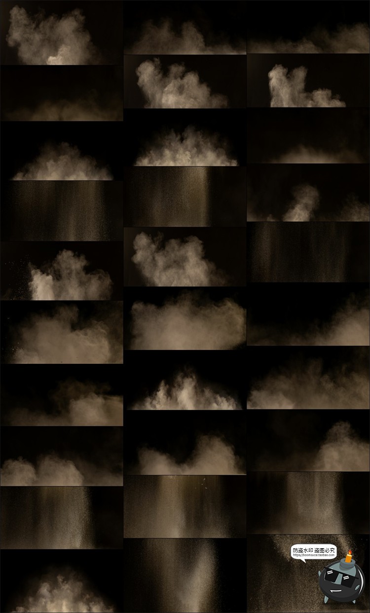 图片[1]-沙土颗粒粉尘烟雾尘埃尘土沙子泥土后期合成溶图JPG黑底图片素材-设计猿
