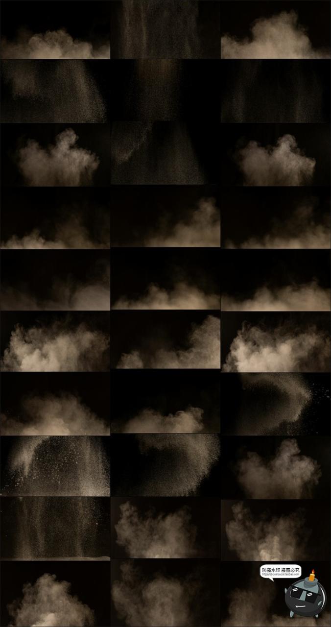 图片[2]-沙土颗粒粉尘烟雾尘埃尘土沙子泥土后期合成溶图JPG黑底图片素材-设计猿
