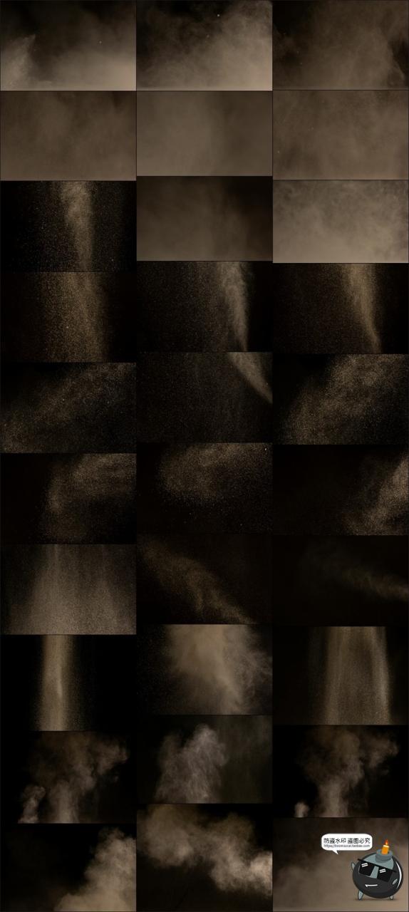 图片[4]-沙土颗粒粉尘烟雾尘埃尘土沙子泥土后期合成溶图JPG黑底图片素材-设计猿