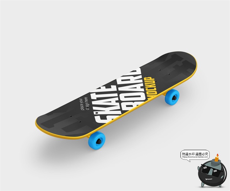 图片[3]-户外滑板单板滑轮板模型极限运动品牌logo贴图样机PSD模板PS素材-设计猿