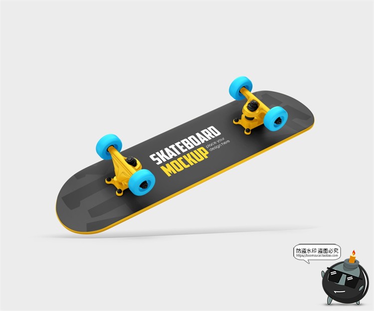 图片[6]-户外滑板单板滑轮板模型极限运动品牌logo贴图样机PSD模板PS素材-设计猿