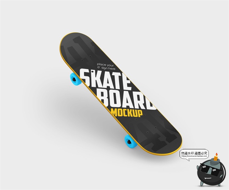 图片[7]-户外滑板单板滑轮板模型极限运动品牌logo贴图样机PSD模板PS素材-设计猿