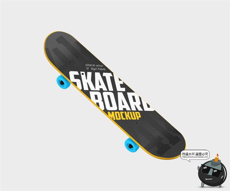 图片[8]-户外滑板单板滑轮板模型极限运动品牌logo贴图样机PSD模板PS素材-设计猿