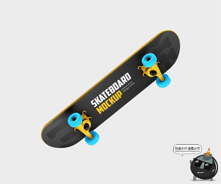 图片[9]-户外滑板单板滑轮板模型极限运动品牌logo贴图样机PSD模板PS素材-设计猿