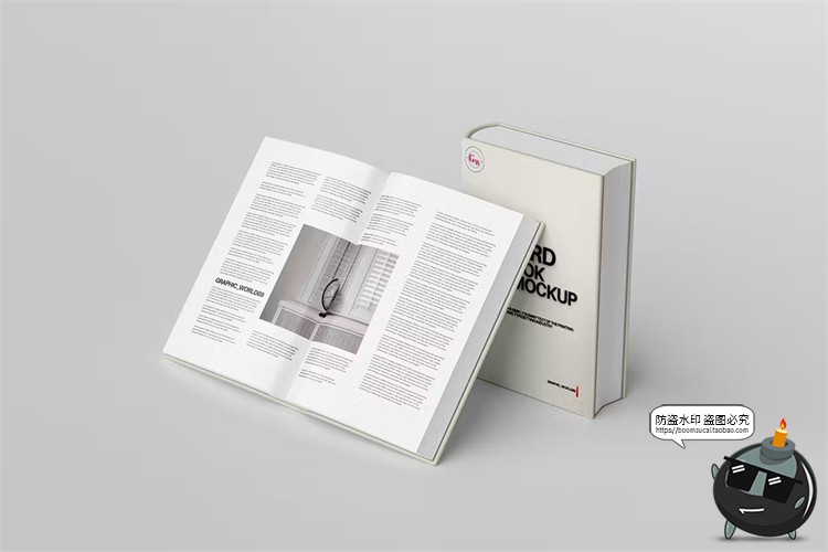 图片[4]-硬面书籍书本厚字典封面内页展示模型贴图样机展示PSD模板PS素材-设计猿