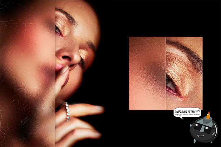 图片[5]-潮流半透明磨砂毛玻璃照片图像模糊雾化滤镜特效样机PSD模板素材-设计猿