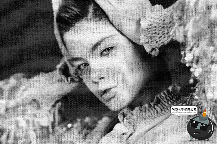 图片[4]-帆布织物粗麻布亚麻材质绘画画像图像照片特效样机PSD模板PS素材-设计猿