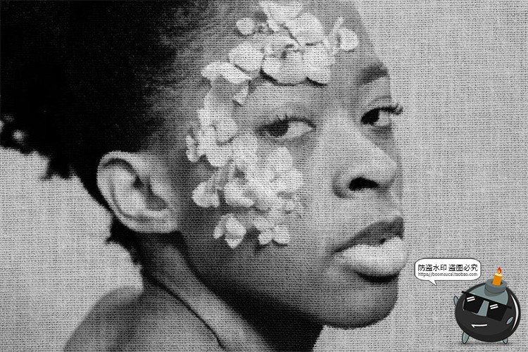 图片[6]-帆布织物粗麻布亚麻材质绘画画像图像照片特效样机PSD模板PS素材-设计猿