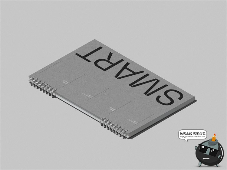 图片[3]-线圈笔记本记事簿文具品牌VI提案作品贴图样机mockups模板PSD素材-设计猿