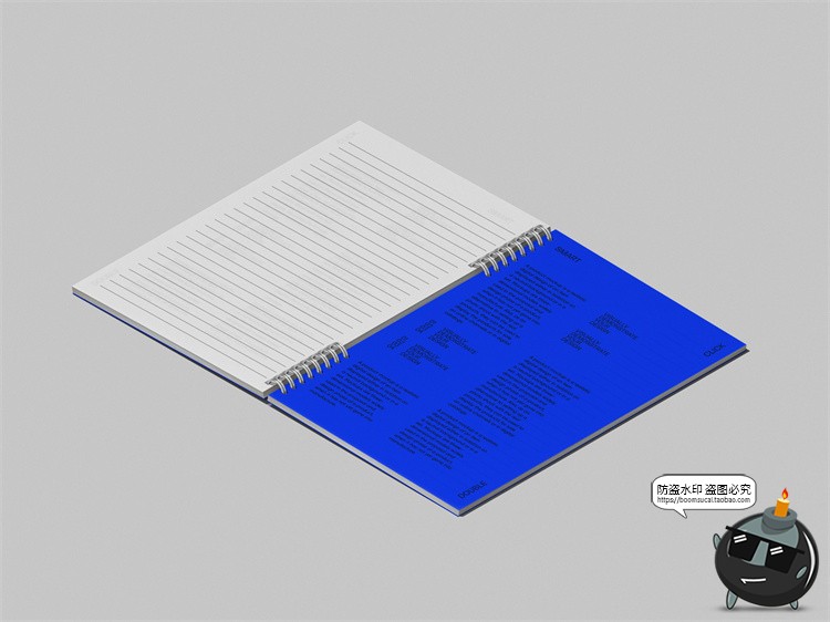 图片[6]-线圈笔记本记事簿文具品牌VI提案作品贴图样机mockups模板PSD素材-设计猿