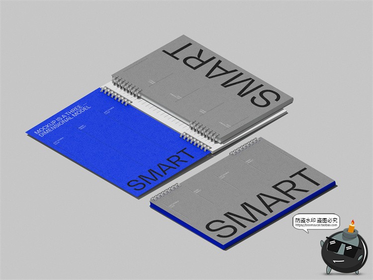 图片[7]-线圈笔记本记事簿文具品牌VI提案作品贴图样机mockups模板PSD素材-设计猿