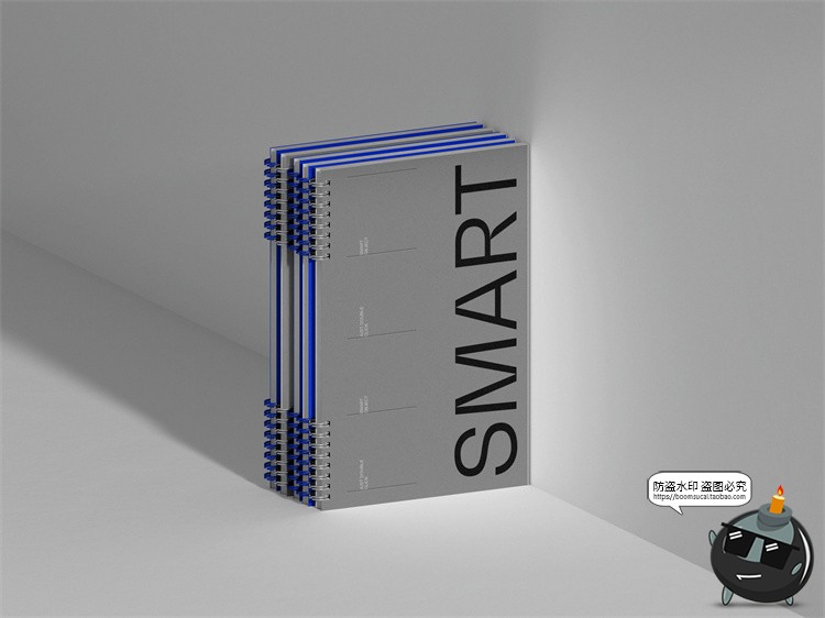 图片[8]-线圈笔记本记事簿文具品牌VI提案作品贴图样机mockups模板PSD素材-设计猿