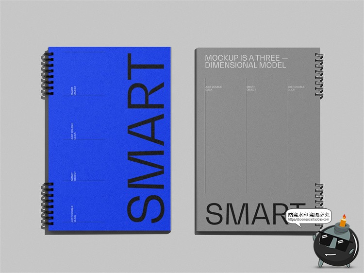 图片[10]-线圈笔记本记事簿文具品牌VI提案作品贴图样机mockups模板PSD素材-设计猿