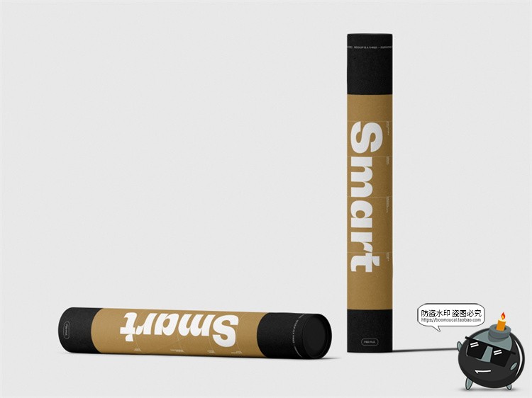图片[4]-牛皮纸筒海报筒长筒圆形打包纸管包装展示效果图样机PSD模板素材-设计猿
