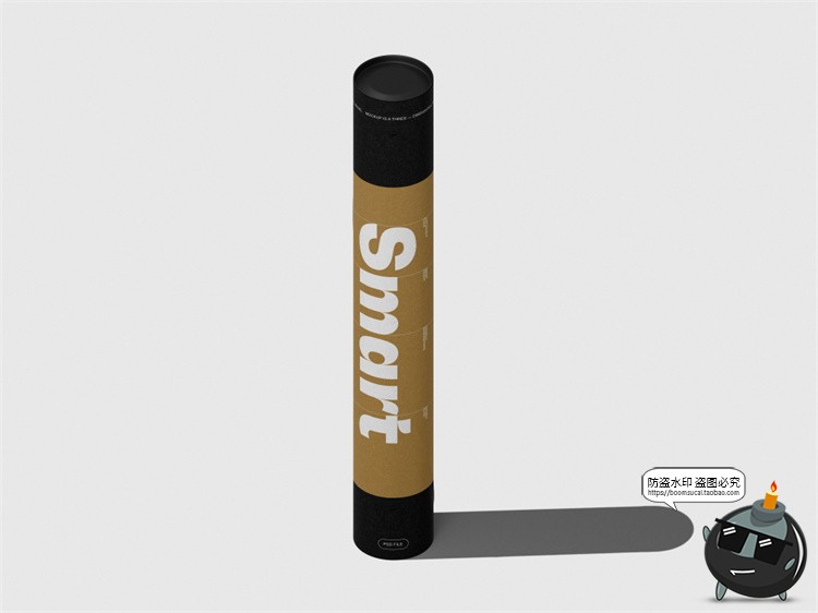 图片[8]-牛皮纸筒海报筒长筒圆形打包纸管包装展示效果图样机PSD模板素材-设计猿