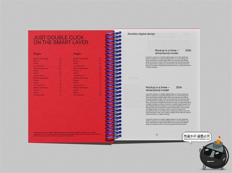 图片[5]-线圈笔记本日程记事簿手账文具封面效果图展示PSD模板样机PS素材-设计猿