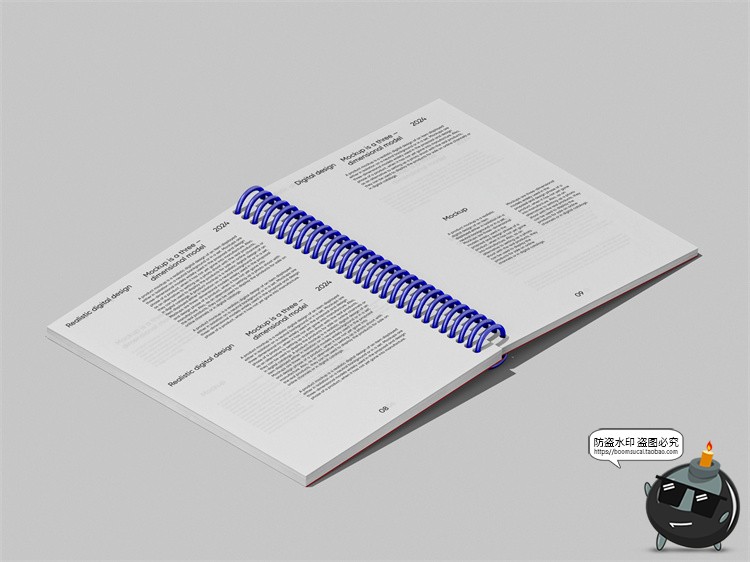 图片[7]-线圈笔记本日程记事簿手账文具封面效果图展示PSD模板样机PS素材-设计猿