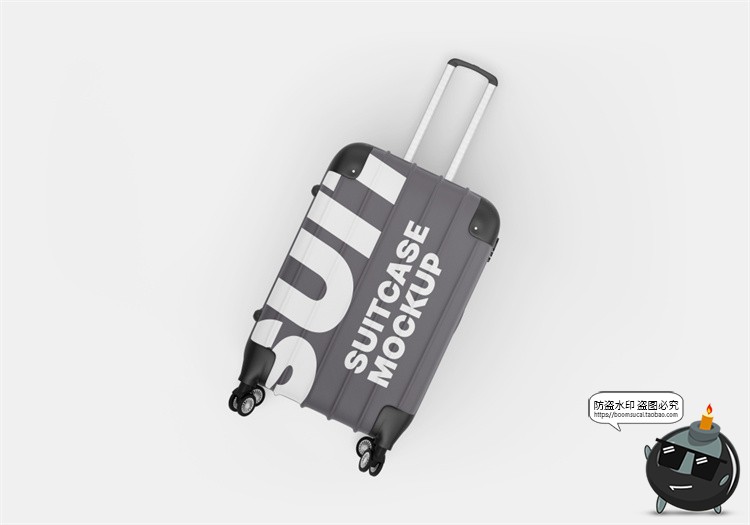 图片[9]-拉杆式行李箱拉链旅行箱模型外观贴图效果展示样机PSD模板PS素材-设计猿