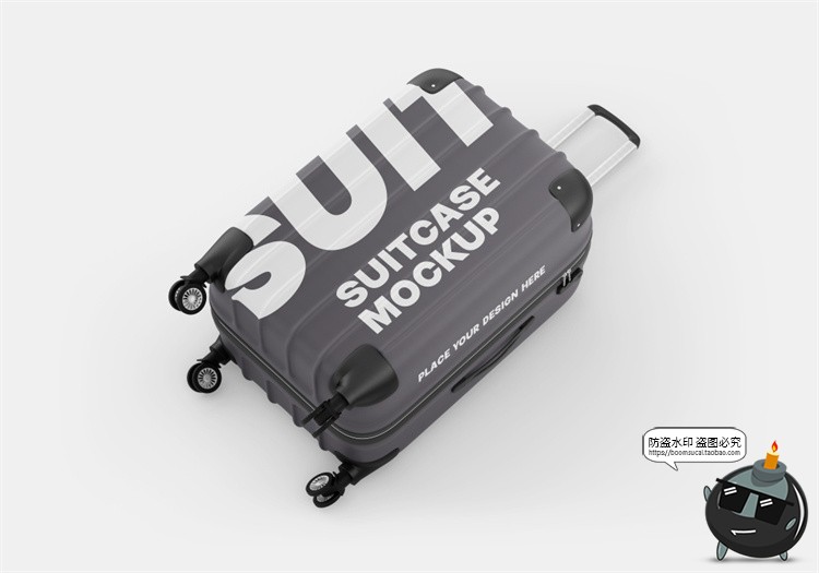 图片[11]-拉杆式行李箱拉链旅行箱模型外观贴图效果展示样机PSD模板PS素材-设计猿