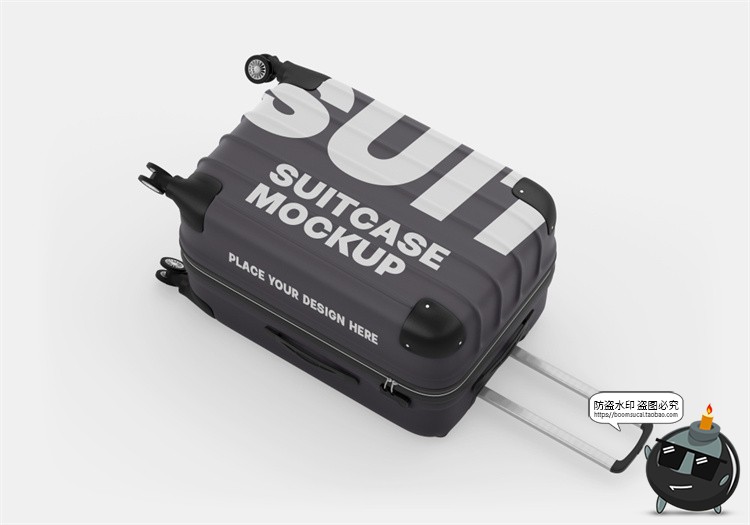 图片[13]-拉杆式行李箱拉链旅行箱模型外观贴图效果展示样机PSD模板PS素材-设计猿