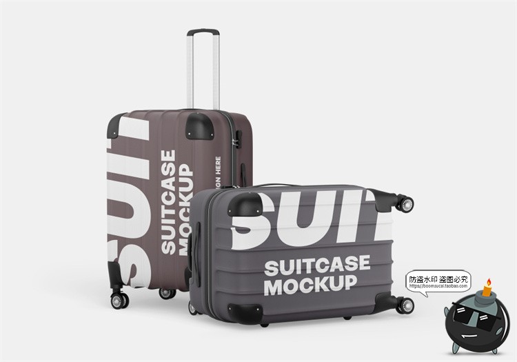 图片[17]-拉杆式行李箱拉链旅行箱模型外观贴图效果展示样机PSD模板PS素材-设计猿