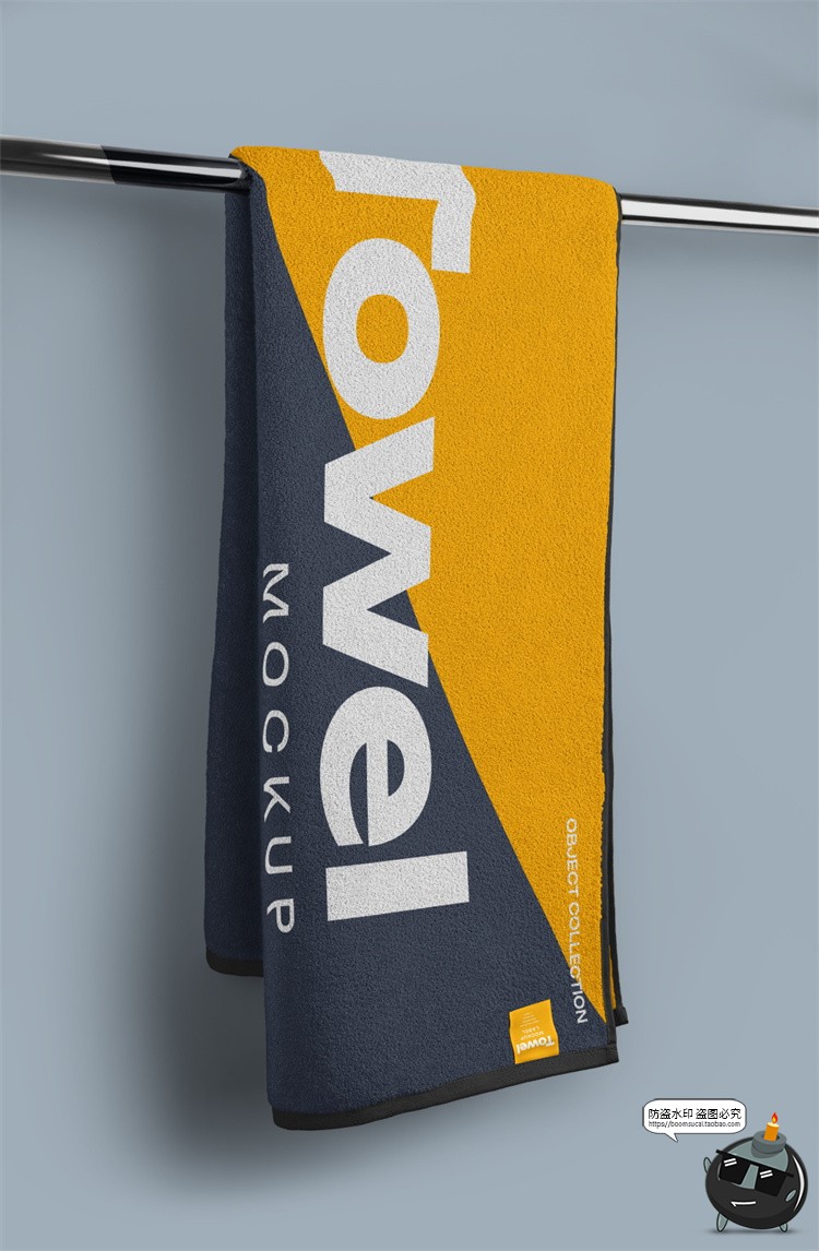 图片[4]-毛巾浴巾面巾纯棉沙滩巾印花图案贴图效果图展示样机PSD模板素材-设计猿