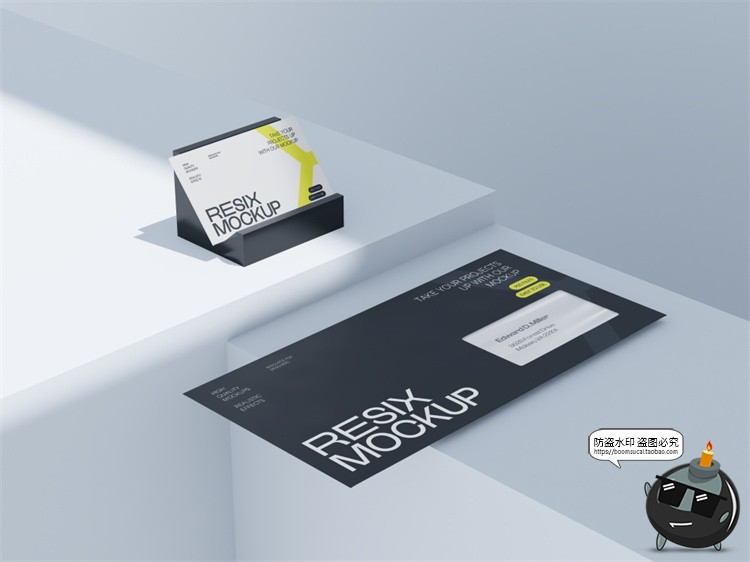 图片[7]-品牌形象文创VI数码文具导视提案作品展示效果图PSD模板样机素材-设计猿