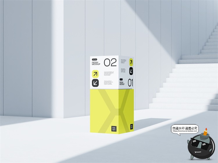 图片[10]-品牌形象文创VI数码文具导视提案作品展示效果图PSD模板样机素材-设计猿