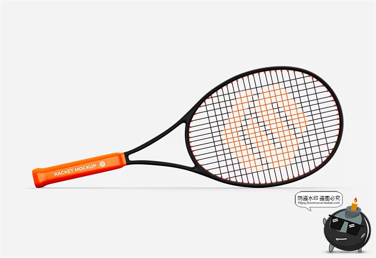 图片[3]-网球拍训练球拍线logo标识贴图模型智能展示效果图PSD样机PS素材-设计猿
