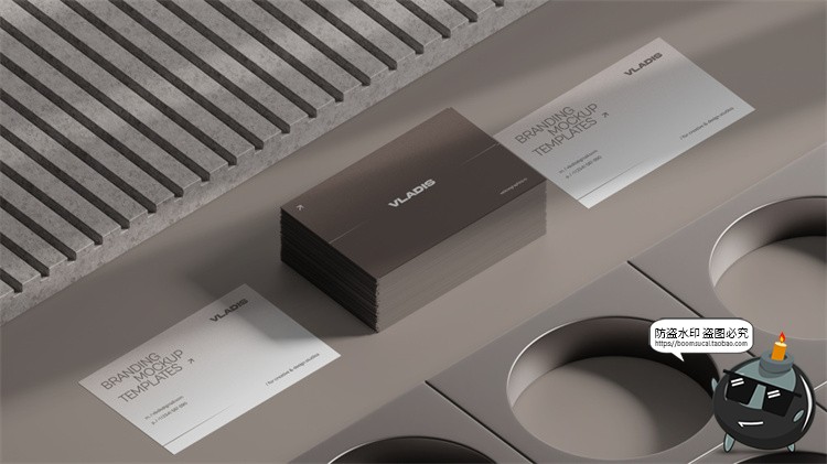 图片[7]-商务品牌VI提案办公文具A4纸名片笔记簿展示贴图PSD模板样机素材-设计猿