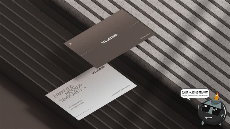 图片[10]-商务品牌VI提案办公文具A4纸名片笔记簿展示贴图PSD模板样机素材-设计猿