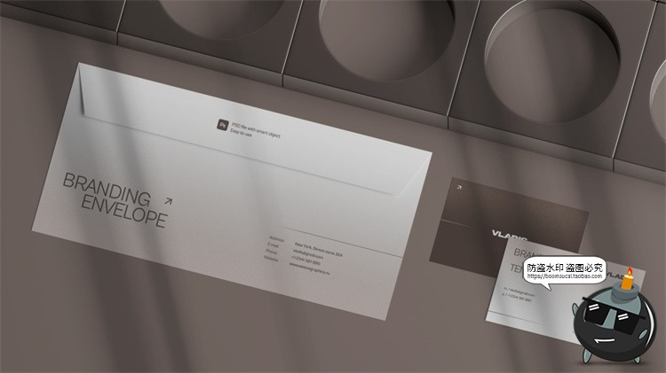 图片[12]-商务品牌VI提案办公文具A4纸名片笔记簿展示贴图PSD模板样机素材-设计猿