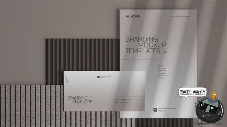 图片[13]-商务品牌VI提案办公文具A4纸名片笔记簿展示贴图PSD模板样机素材-设计猿