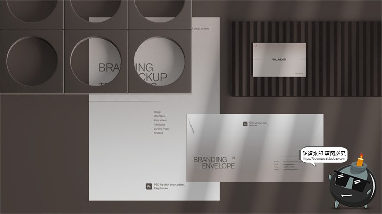 图片[14]-商务品牌VI提案办公文具A4纸名片笔记簿展示贴图PSD模板样机素材-设计猿