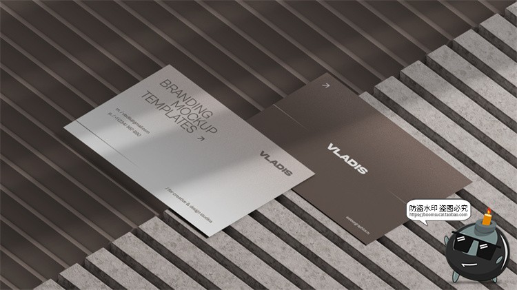 图片[15]-商务品牌VI提案办公文具A4纸名片笔记簿展示贴图PSD模板样机素材-设计猿