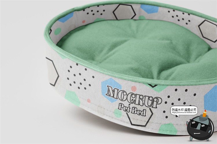 图片[6]-宠物用品猫窝狗窝睡窝logo印花效果图vi提案展示贴图样机PSD素材-设计猿