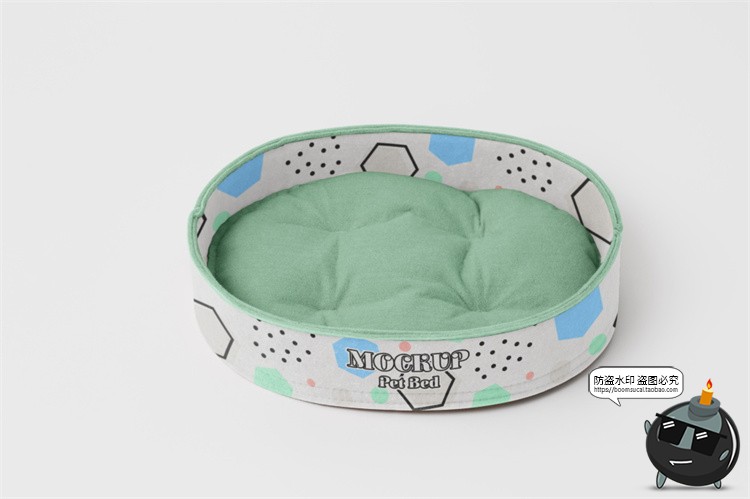 图片[8]-宠物用品猫窝狗窝睡窝logo印花效果图vi提案展示贴图样机PSD素材-设计猿