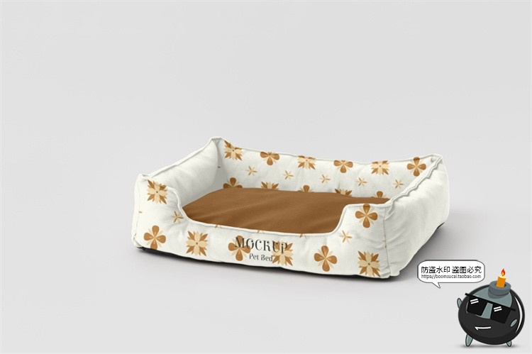图片[17]-宠物用品猫窝狗窝睡窝logo印花效果图vi提案展示贴图样机PSD素材-设计猿